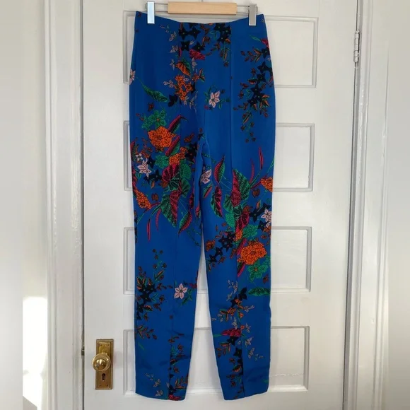 Diane Von Furstenberg silk blend printed high waisted pants - Picture 5 of 12
